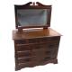 Vintage Walnut Dresser Chest Shaped Jewelry Box with Built in Music Box