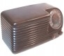 Olympic 6-501W Bakelite Cased Tube Radio with Pancake Style Grill & Slanted Dial