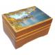 Small Vintage Wooden Reuge Music Box - After the Rain Sunshine